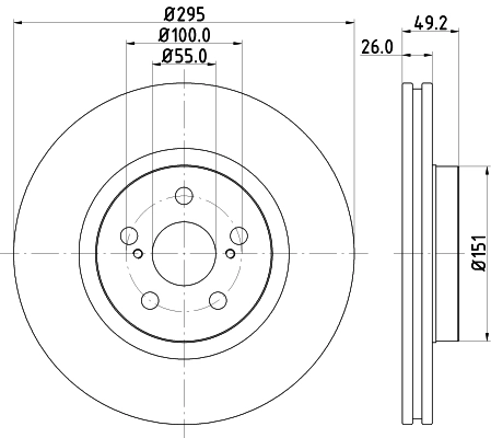 MINTEX féktárcsa - MDC1695C - TothCarparts