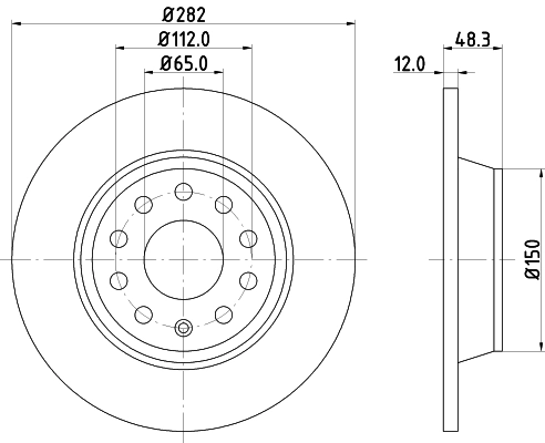 MINTEX féktárcsa - MDC1698C - TothCarparts