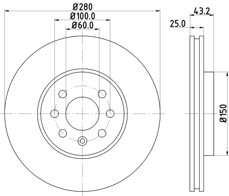 MINTEX féktárcsa - MDC1703C - TothCarparts