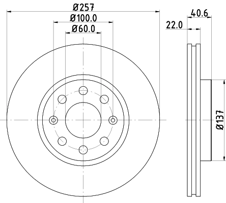 MINTEX féktárcsa - MDC1735C - TothCarparts