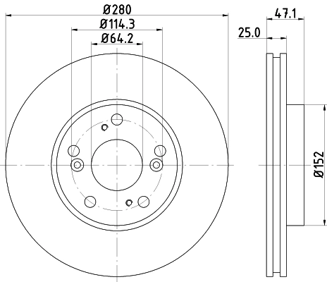 MINTEX féktárcsa - MDC1738 - TothCarparts