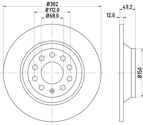 MINTEX féktárcsa - MDC1744C - TothCarparts