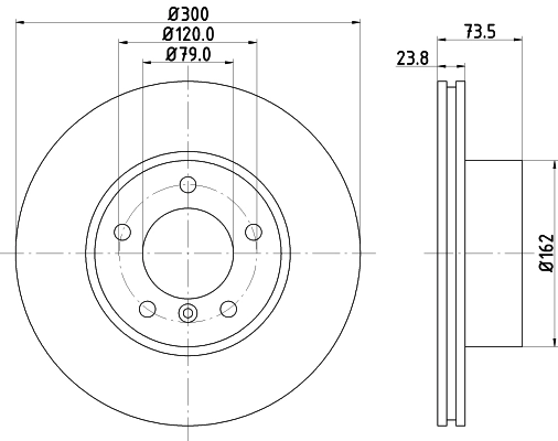 MINTEX féktárcsa - MDC1745C - TothCarparts