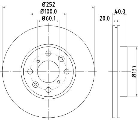 MINTEX féktárcsa - MDC1756C - TothCarparts