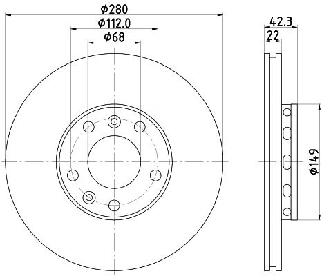 MINTEX féktárcsa - MDC1758 - TothCarparts