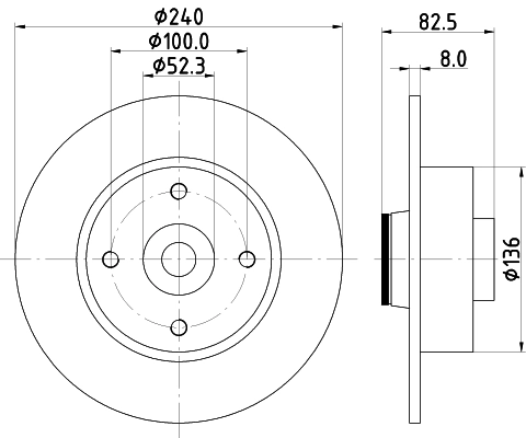 MINTEX féktárcsa - MDC1762 - TothCarparts