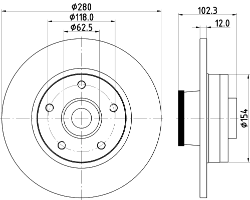 MINTEX féktárcsa - MDC1764 - TothCarparts