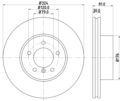 MINTEX féktárcsa - MDC1795 - TothCarparts