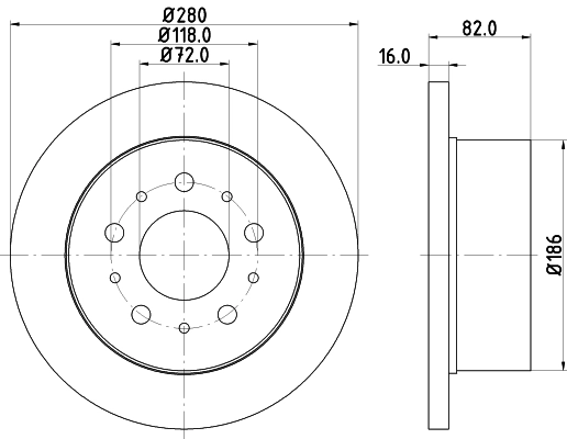 MINTEX féktárcsa - MDC1816 - TothCarparts