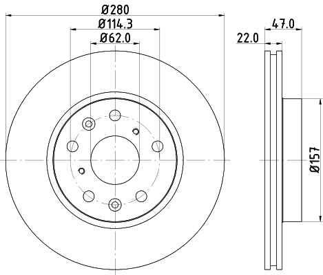 MINTEX féktárcsa - MDC1822 - TothCarparts