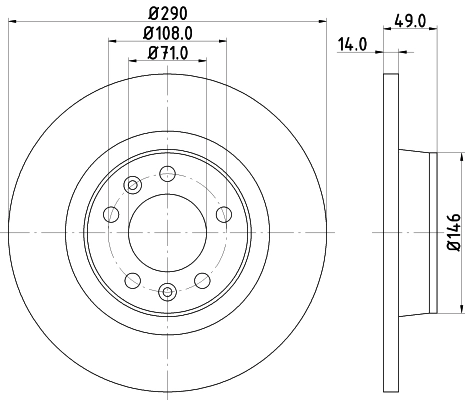 MINTEX féktárcsa - MDC1836 - TothCarparts