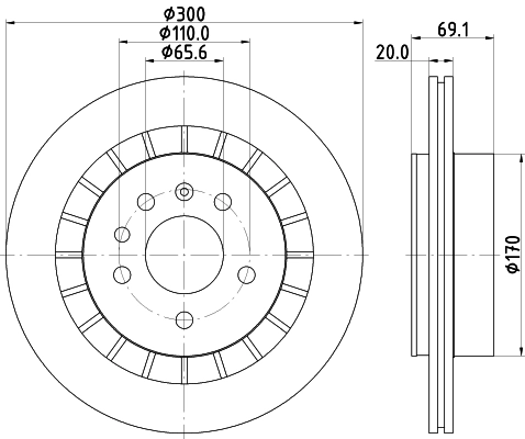 MINTEX féktárcsa - MDC1841 - TothCarparts