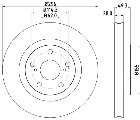 MINTEX féktárcsa - MDC1850 - TothCarparts