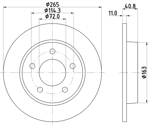 MINTEX féktárcsa - MDC1908 - TothCarparts