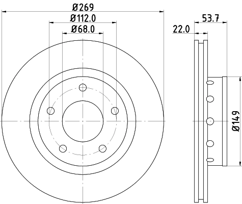 MINTEX féktárcsa - MDC1921 - TothCarparts