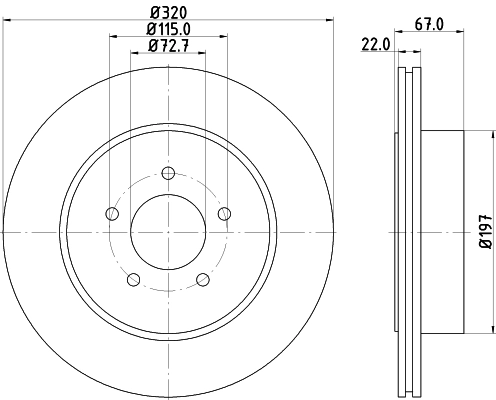 MINTEX féktárcsa - MDC1929 - TothCarparts