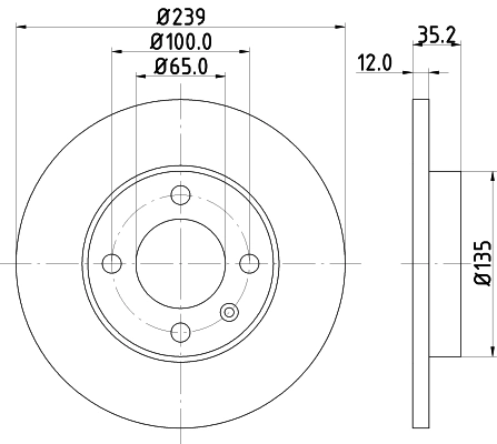 MINTEX féktárcsa - MDC198 - TothCarparts