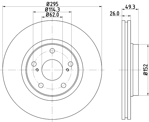 MINTEX féktárcsa - MDC2049C - TothCarparts