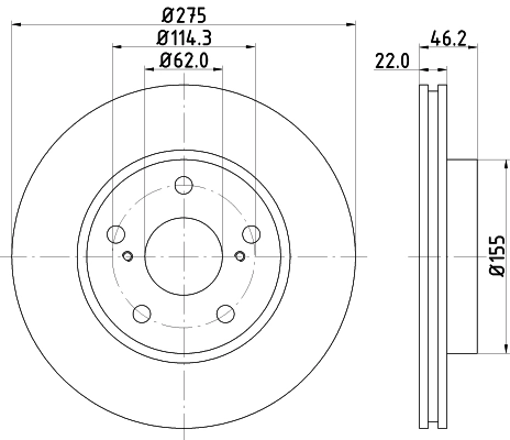 MINTEX féktárcsa - MDC2050 - TothCarparts
