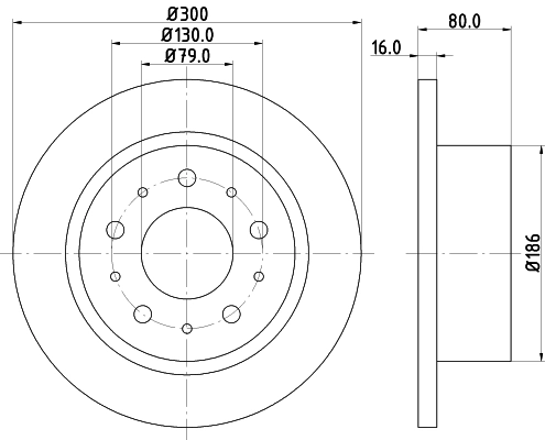 MINTEX féktárcsa - MDC2058 - TothCarparts