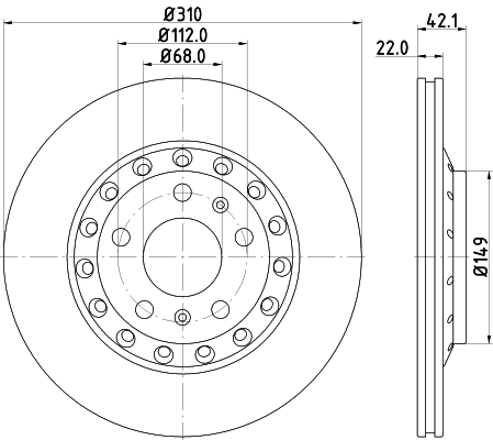 MINTEX féktárcsa - MDC2063 - TothCarparts