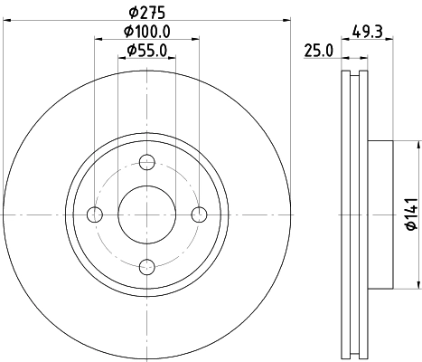 MINTEX féktárcsa - MDC2088 - TothCarparts