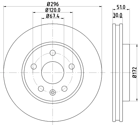 MINTEX féktárcsa - MDC2112C - TothCarparts