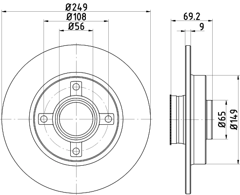 MINTEX féktárcsa - MDC2121 - TothCarparts