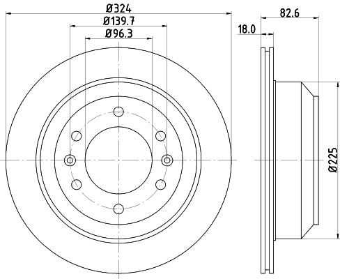 MINTEX féktárcsa - MDC2124 - TothCarparts