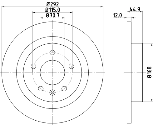 MINTEX féktárcsa - MDC2134C - TothCarparts