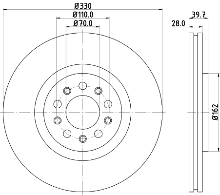 MINTEX féktárcsa - MDC2158 - TothCarparts