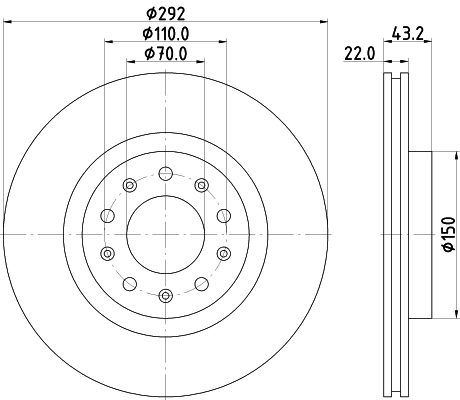MINTEX féktárcsa - MDC2160 - TothCarparts