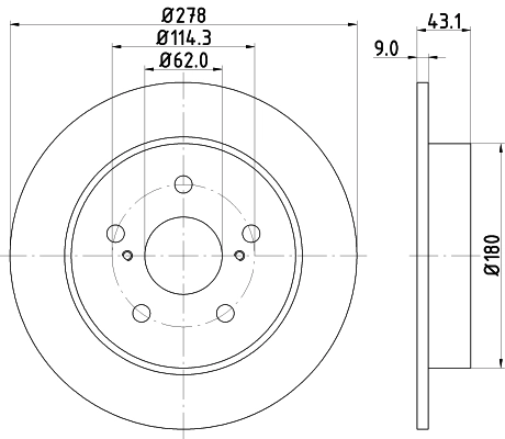 MINTEX féktárcsa - MDC2181 - TothCarparts