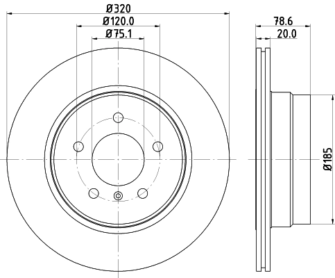 MINTEX féktárcsa - MDC2186 - TothCarparts