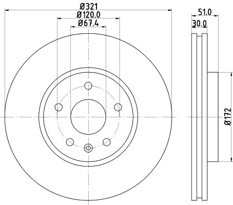 MINTEX féktárcsa - MDC2190C - TothCarparts