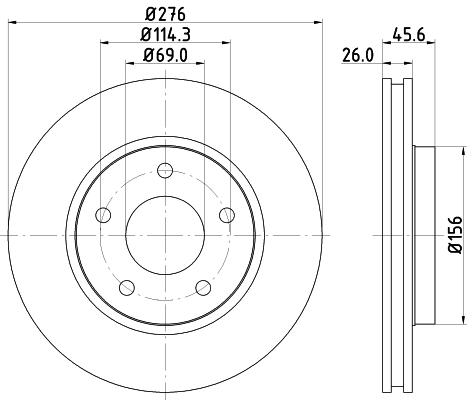 MINTEX féktárcsa - MDC2225 - TothCarparts