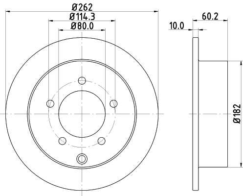 MINTEX féktárcsa - MDC2234 - TothCarparts