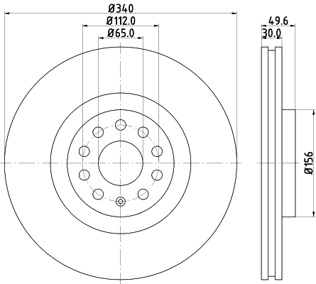 MINTEX féktárcsa - MDC2253 - TothCarparts