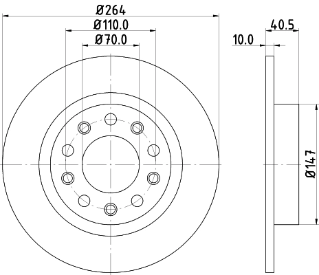MINTEX féktárcsa - MDC2279 - TothCarparts