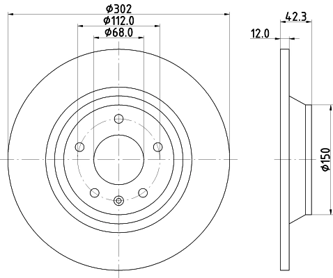 MINTEX féktárcsa - MDC2281 - TothCarparts