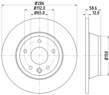 MINTEX féktárcsa - MDC2292 - TothCarparts