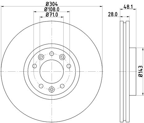 MINTEX féktárcsa - MDC2293 - TothCarparts