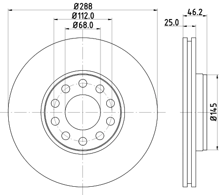 MINTEX féktárcsa - MDC2338 - TothCarparts