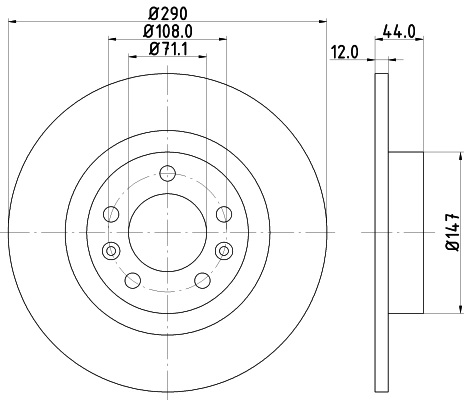 MINTEX féktárcsa - MDC2345 - TothCarparts