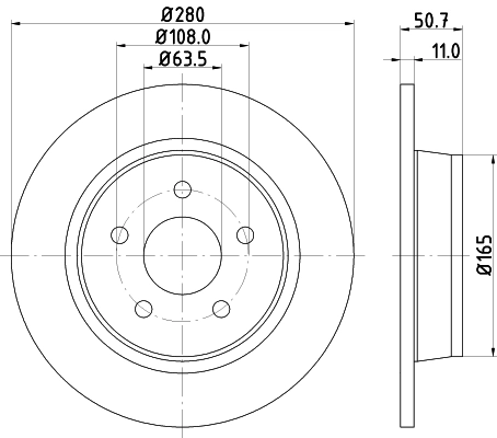 MINTEX féktárcsa - MDC2357 - TothCarparts