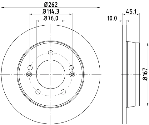 MINTEX féktárcsa - MDC2366 - TothCarparts
