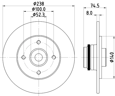 MINTEX féktárcsa - MDC2381 - TothCarparts