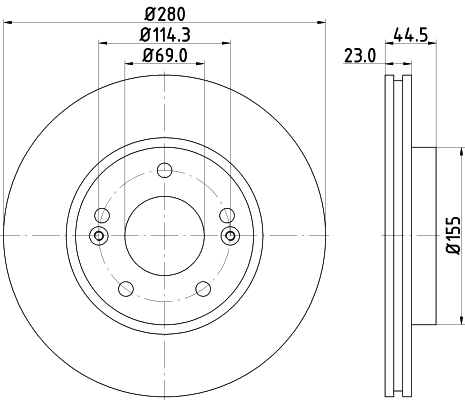 MINTEX féktárcsa - MDC2392C - TothCarparts
