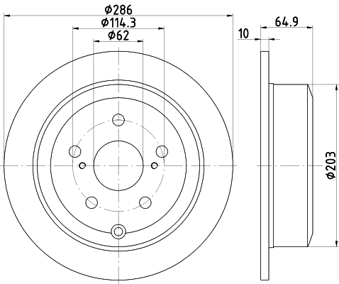 MINTEX féktárcsa - MDC2445 - TothCarparts