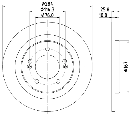 MINTEX féktárcsa - MDC2484 - TothCarparts
